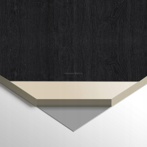 PRÓBKA Płyta Węglowa Panel WPC BLACK WOOD 10X20x0,5cm MATOWA BASIC