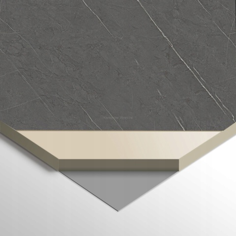 PRÓBKA Płyta Węglowa Panel WPC Black Stripes 10X20x0,5cm MATOWA BASIC