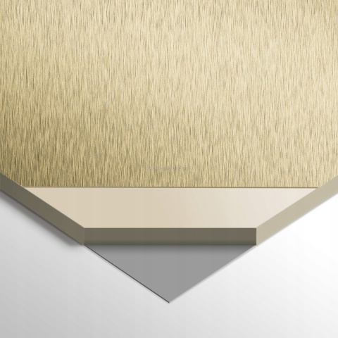 PRÓBKA Płyta Węglowa Panel WPC Gold Disk 10X20x0,5cm POŁYSK BASIC