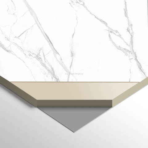 PRÓBKA Płyta Węglowa Panel WPC Marble 10X20x0,5cm MATOWA BASIC