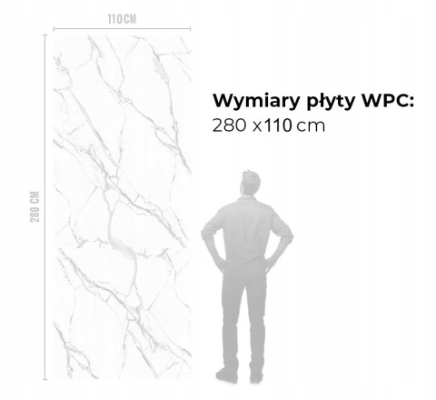 PRÓBKA Płyta Węglowa Panel WPC Marble 10X20x0,5cm MATOWA BASIC