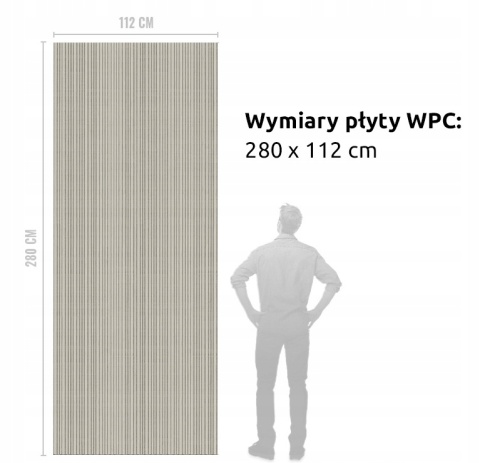 PRÓBKA Płyta Węglowa Panel WPC White Stripes 10X20x0,5cm MATOWA BASIC