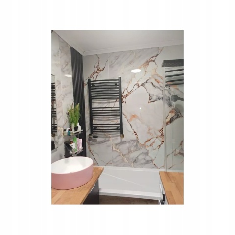 Płyta ŚCIENNA Panel ścienny PVC CARRARA GOLD 280x122x0,3cm POŁYSK