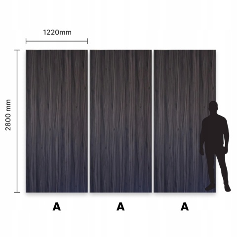 Płyta Węglowa Panel PVC Chocolate Wood 280x122x0,5cm WOOD