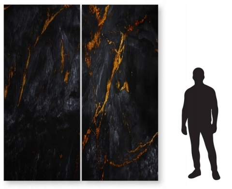 Płyta Węglowa Panel PVC Dark Lava 280x121,5x0,3cm POŁYSK PREMIUM