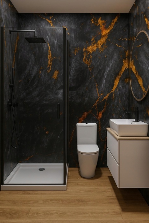 Płyta Węglowa Panel PVC Dark Lava 280x121,5x0,3cm POŁYSK PREMIUM