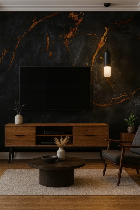 Płyta Węglowa Panel PVC Dark Lava 280x121,5x0,3cm POŁYSK PREMIUM