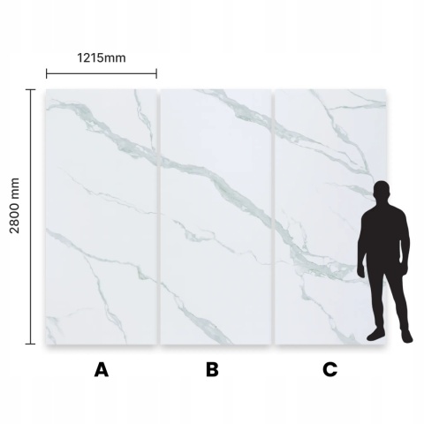 Płyta Węglowa Panel PVC Light White 280x121,5x0,3cm POŁYSK PREMIUM