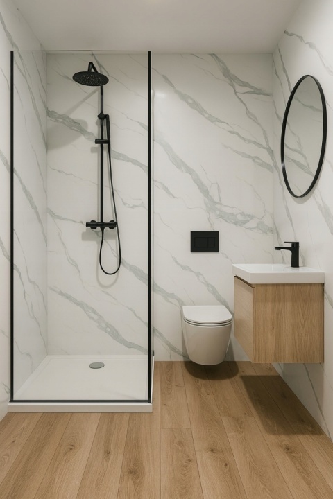 Płyta Węglowa Panel PVC Light White 280x121,5x0,3cm POŁYSK PREMIUM