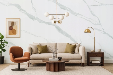 Płyta Węglowa Panel PVC Light White 280x121,5x0,3cm POŁYSK PREMIUM