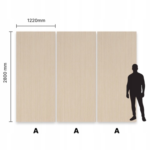 Płyta Węglowa Panel PVC Light Wood 280x122x0,5cm WOOD