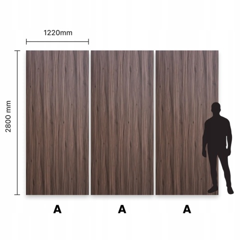 Płyta Węglowa Panel PVC Nut Wood 280x122x0,5cm WOOD