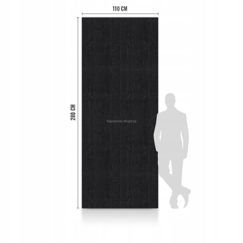 Płyta Węglowa Panel WPC BLACK WOOD 280x110x0,5cm MATOWA BASIC