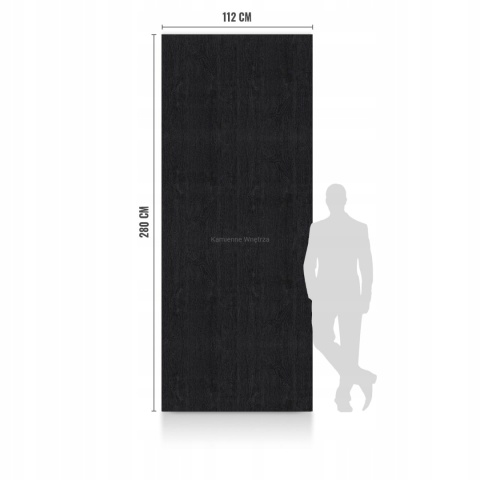 Płyta Węglowa Panel WPC BLACK Wood 280x112x0,8cm MATOWA FastClick