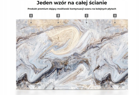 Płyta Węglowa Panel WPC Blue Art 280x112x0,5cm Błyszcząca PREMIUM