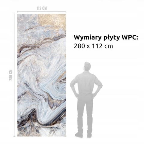 Płyta Węglowa Panel WPC Blue Art 280x112x0,5cm Błyszcząca PREMIUM