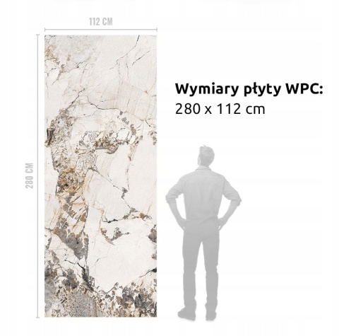 Płyta Węglowa Panel WPC Crystal Stone 280x112x0,5cm Błyszcząca PREMIUM