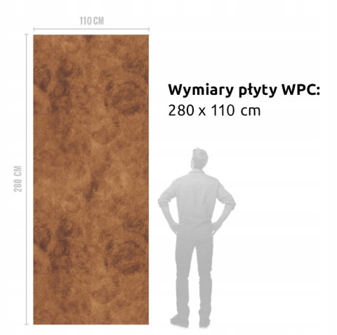 Płyta Węglowa Panel WPC Gold Copp 280x110x0,5cm MATOWA BASIC
