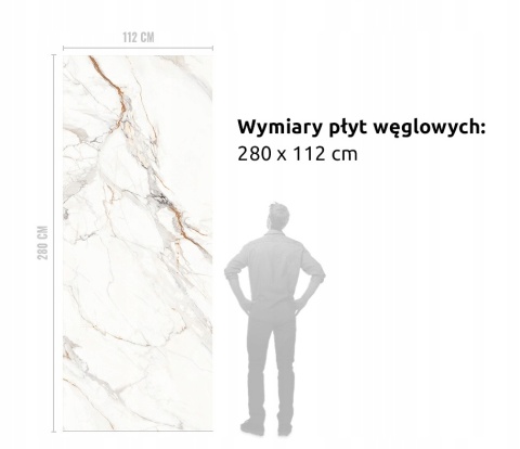Płyta Węglowa Panel WPC Gold Vein 280x112x0,5cm Błyszcząca PREMIUM