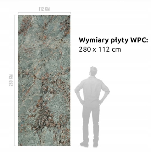 Płyta Węglowa Panel WPC Green Forest 280x112x0,5cm POŁYSK PREMIUM
