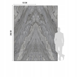 Płyta Węglowa Panel WPC Grey Stone 280x112 cm Mirror 2 szt. połysk PREMIUM
