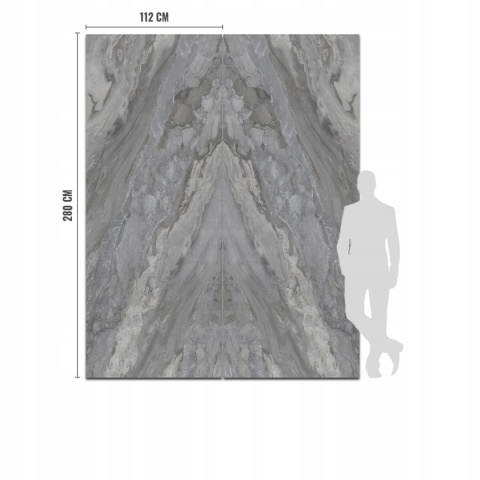 Płyta Węglowa Panel WPC Grey Stone 280x112 cm Mirror 2 szt. połysk PREMIUM
