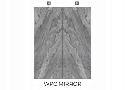 Płyta Węglowa Panel WPC Grey Stone 280x112 cm Mirror 2 szt. połysk PREMIUM