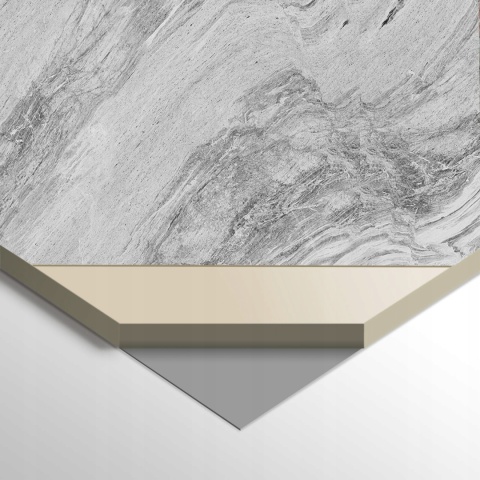 Płyta Węglowa Panel WPC Grey Wave 280x112x0,5cm Błyszcząca PREMIUM
