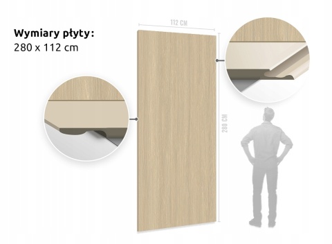 Płyta Węglowa Panel WPC Light Wood 280x112x0,8cm MATOWA FastClick
