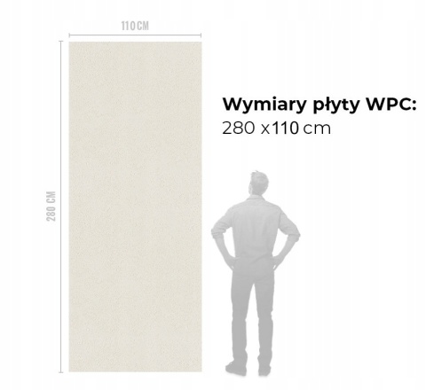 Płyta Węglowa Panel WPC Limestone 280x110x0,5cm MATOWA BASIC