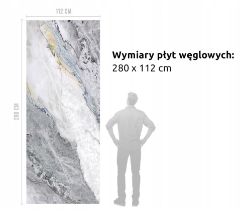 Płyta Węglowa Panel WPC Sea Foam 280x112x0,5cm POŁYSK PREMIUM