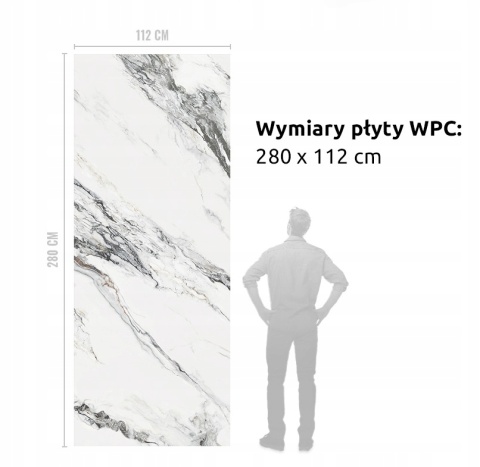 Płyta Węglowa Panel WPC Statirro 280x112x0,5cm POŁYSK PREMIUM