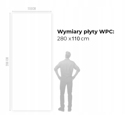 Płyta Węglowa Panel WPC White 280x110x0,5cm BŁYSZCZĄCA BASIC