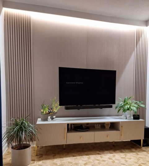 Płyta Węglowa Panel WPC White Stripes 280x110x0,5cm MATOWA BASIC