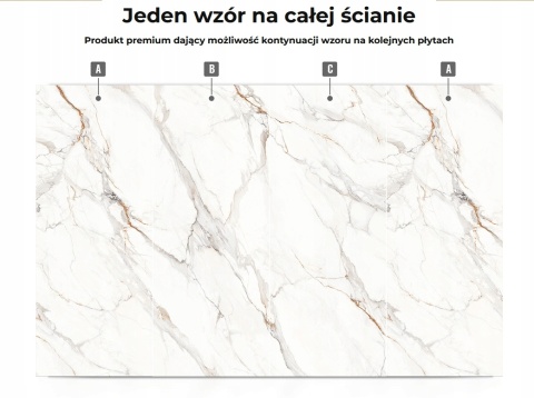 Płyta Węglowa wodoodporna Gold Vein 280x112x0,5cm Polerowana PANEL SPC