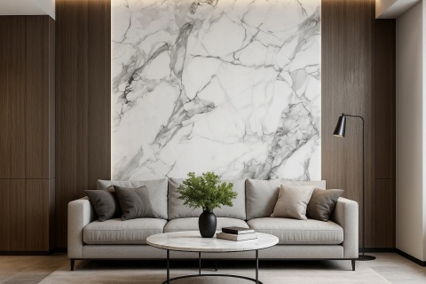 Płyta węglowa WPC/SPC PANEL NAOS WHITE 280x110x0,5cm POŁYSK