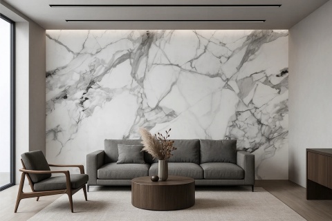 Płyta węglowa WPC/SPC PANEL NAOS WHITE 280x110x0,5cm POŁYSK