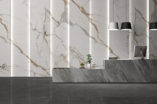 Płyta węglowa WPC/SPC RW-CALACATTA GOLD 280x110x0,5cm POŁYSK