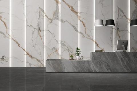 Płyta węglowa WPC/SPC RW-CALACATTA GOLD 280x110x0,5cm POŁYSK