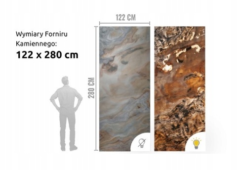 Fornir kamienny Naturalny Przezroczysty Indian Autumn 122x280x0,2cm