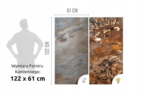 Fornir kamienny Naturalny Przezroczysty Indian Autumn 122x61x0,2cm