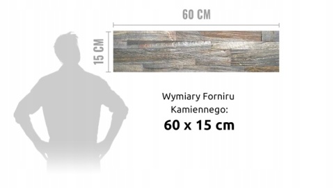 Kamień Panel Samoprzylepny Burning Forest 60 x 15cm fornir kamienny