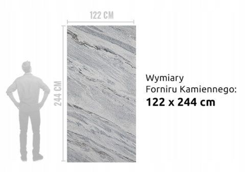 Kamień w rolce Fornir kamienny Naturalny Artic Storm 122x280x0,2cm