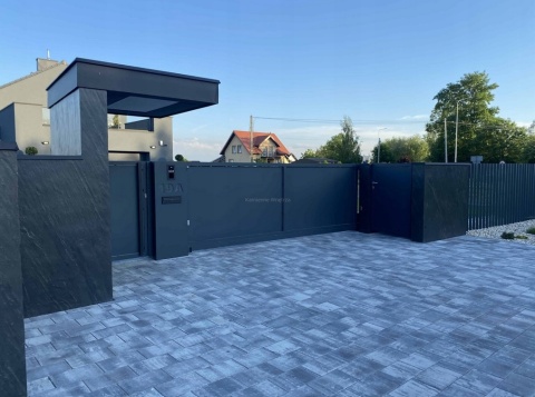 Kamień w rolce Fornir kamienny Naturalny Black LINE Antracyt 122x305x0,2 cm