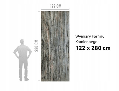 Kamień w rolce Fornir kamienny Naturalny Burning Forest 122x280x0,2 cm