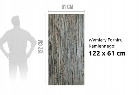 Kamień w rolce Fornir kamienny Naturalny Burning Forest 122x61x0,2 cm