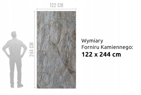 Kamień w rolce Fornir kamienny Naturalny Gold green 122x244x0,2 cm