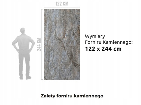 Kamień w rolce Fornir kamienny Naturalny Gold green 122x244x0,2cm