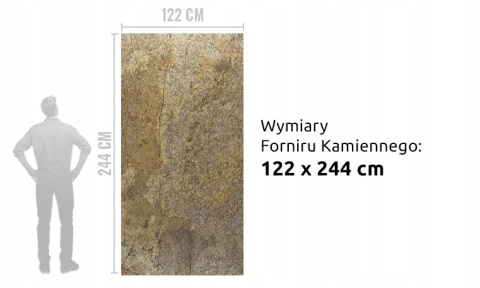 Kamień w rolce Fornir kamienny Naturalny Golden 122x244x0,2cm