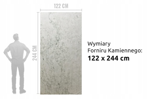 Kamień w rolce Fornir kamienny Naturalny Ice Pearl 122x244x0,2 cm